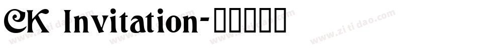 CK Invitation字体转换